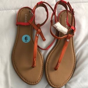 Calvib klein two tone sandals